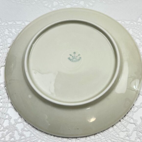 Vintage Hackefors 4 Dessert Bread Plates 32 Porslin Sweden Gold Trimmed Floral - Picture 6 of 9